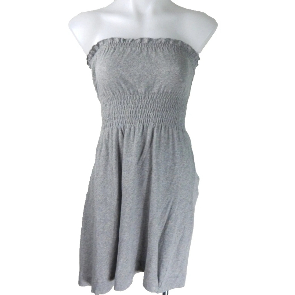 Free People Strapless Smocked Waist Mini Dress